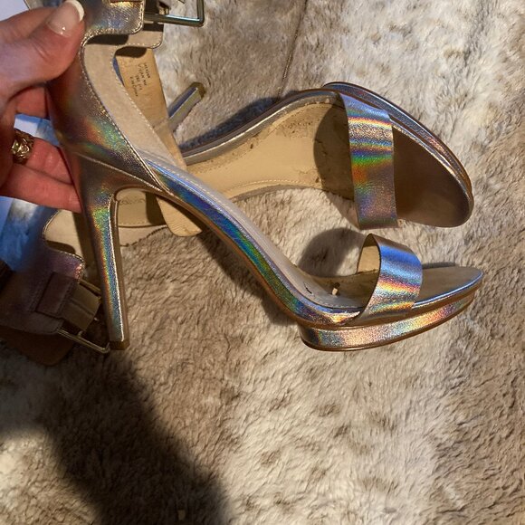 Calvin Klein Vivian Rainbow Metallic Stiletto Sandals Size 9M - Picture 7 of 7